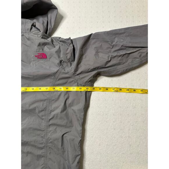 The North Face Insulated Hooded Jacket Women’s XL Gray Pink Lining Waterproof - Picture 4 of 7
